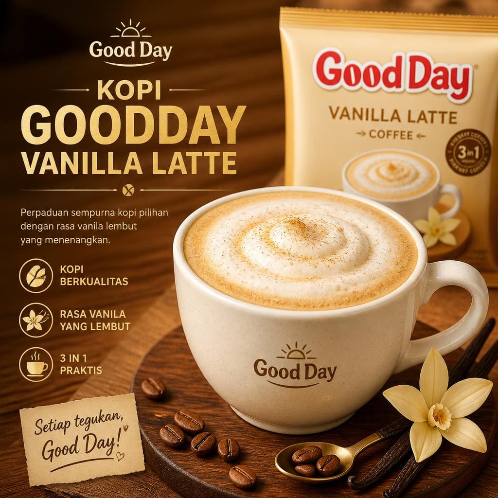 Kopi Goodday Vanilla Latte Warkop Bening